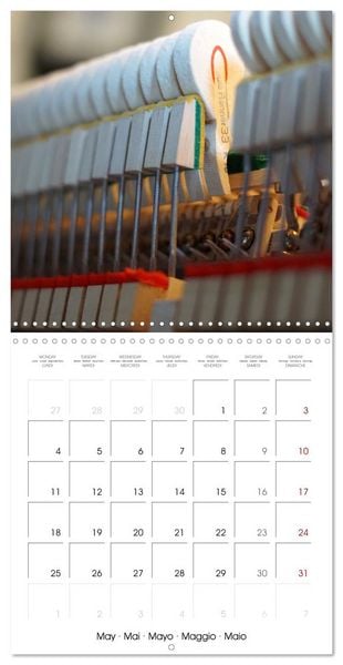 Produktbild: Moments de Piano (Calendrier mural carr&eacute; 2026 30x30 cm) Calendrier double avec une page pour vos prises de notes