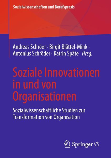 Produktbild: Soziale Innovationen in und von Organisationen
