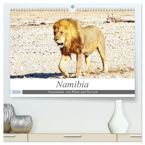 Produktbild: Namibia, Faszination W&uuml;ste und Tierwelt (hochwertiger Premium Wandkalender 2026 DIN A2 quer), Kunstdruck in Hochglanz
