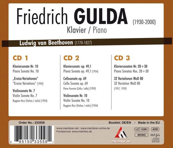 Produktbild: Gulda spielt Beethoven