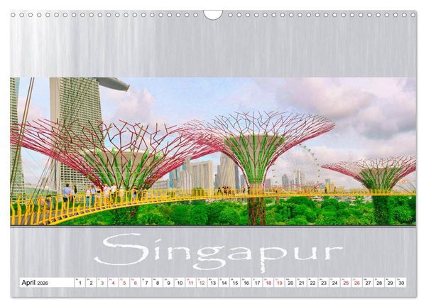 Produktbild: Singapur - Panoramablick (Wandkalender 2026 DIN A3 quer), CALVENDO Monatskalender