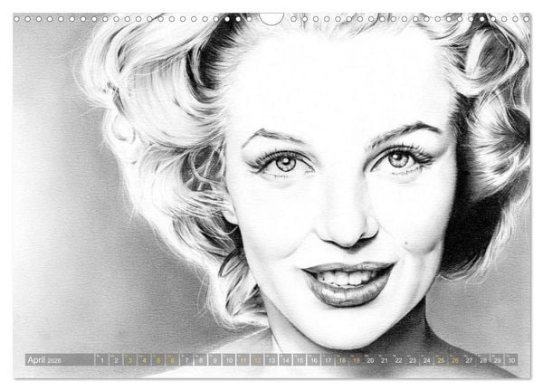 Produktbild: Hollywood Ikonen in Bleistift (Wandkalender 2026 DIN A3 quer), CALVENDO Monatskalender