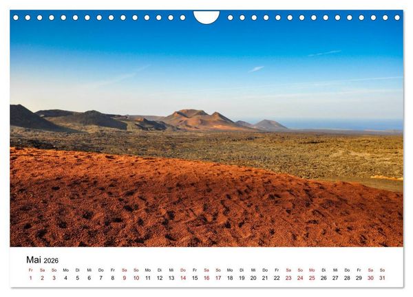 Produktbild: Lanzarote - Die Farben der Natur (Wandkalender 2026 DIN A4 quer), CALVENDO Monatskalender