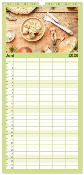 Produktbild: Familienplaner 2026 - K&ouml;stliche Waldpilze mit 5 Spalten (Wandkalender, 21 x 45 cm) CALVENDO