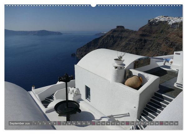 Produktbild: Santorini - Insel ewiger Liebe (hochwertiger Premium Wandkalender 2026 DIN A2 quer), Kunstdruck in Hochglanz