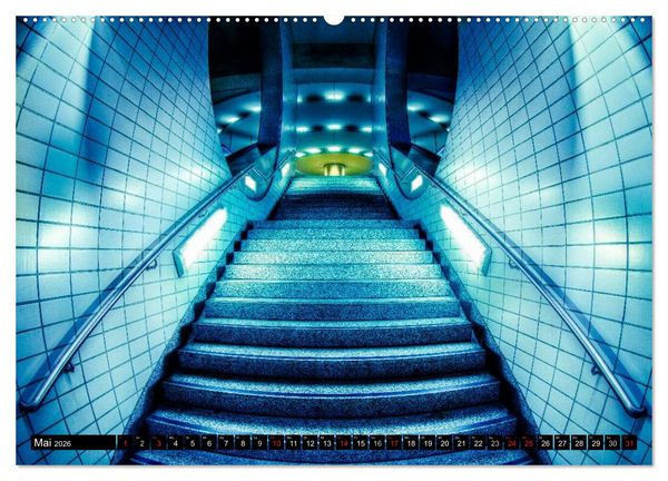 Produktbild: Frankfurt - mit der U-Bahn erfahren (hochwertiger Premium Wandkalender 2026 DIN A2 quer), Kunstdruck in Hochglanz