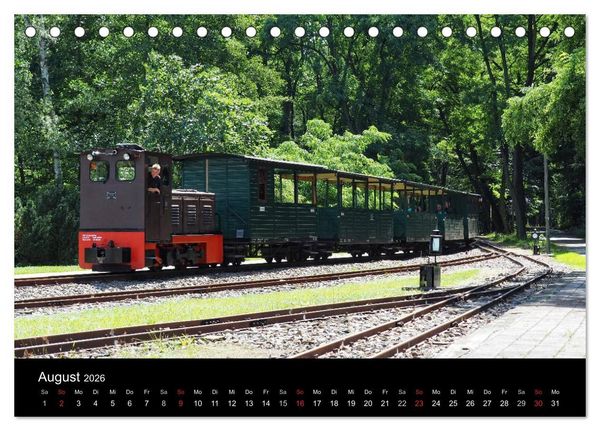 Produktbild: Waldeisenbahn Bad Muskau (Tischkalender 2026 DIN A5 quer), CALVENDO Monatskalender