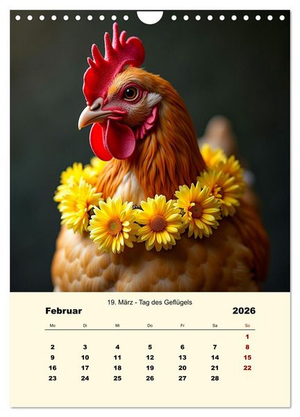 Produktbild: Blumenbekr&auml;nzte Haustiere zu ihrem Feiertag (Wandkalender 2026 DIN A4 hoch), CALVENDO Monatskalender