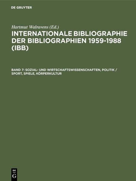 Produktbild: Sozial- und Wirtschaftswissenschaften, Politik / Sport, Spiele, K&ouml;rperkultur