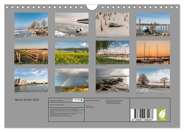 Produktbild: Meine Schlei 2026 (Wandkalender 2026 DIN A4 quer), CALVENDO Monatskalender
