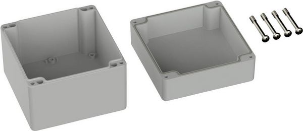 Produktbild: TRU COMPONENTS TC-9065656 Industrie-Geh&auml;use 122 x 120 x 105 ABS Lichtgrau (RAL 7035) 1St.