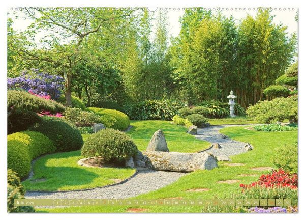 Produktbild: Meditationen im Zen-Garten (hochwertiger Premium Wandkalender 2026 DIN A2 quer), Kunstdruck in Hochglanz