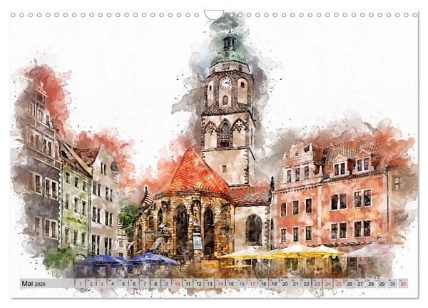 Produktbild: Malerisches Mei&szlig;en (Wandkalender 2026 DIN A3 quer), CALVENDO Monatskalender