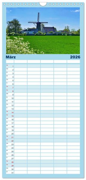 Produktbild: Familienplaner 2026 - Zeeland - Wasser, Sand und Meer mit 5 Spalten (Wandkalender, 21 x 45 cm) CALVENDO