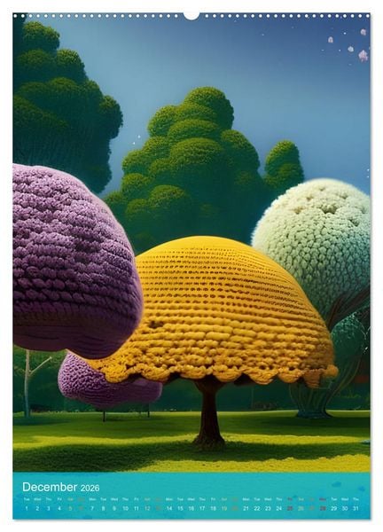 Produktbild: Nature's Stitches (High Quality Premium Wall Calendar 2026 DIN A2 portrait),CALVENDO 12 Month Wall Calendar