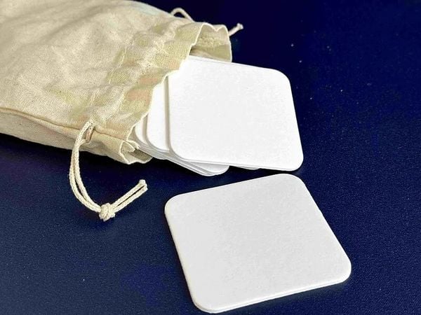 Scriptum Spiele Memory-Spiel zum selbst gestalten, 24 hochwertige blanko Karten, inkl. Säckchen und Buntstifte, 7 x 7 cm