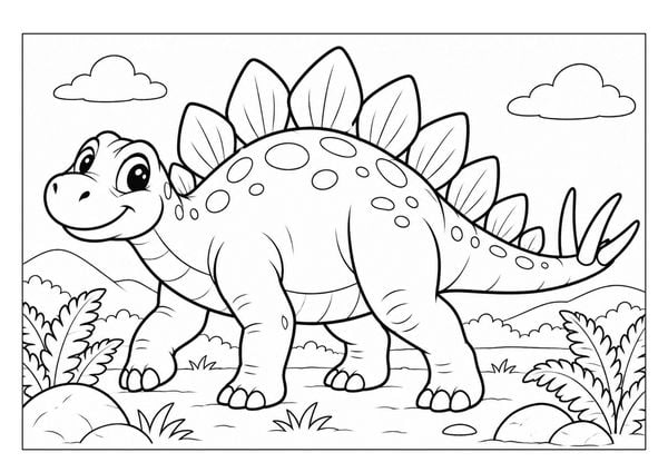 Produktbild: Dino Malbuch f&uuml;r Kinder ab 4 Jahren mit 50 s&uuml;&szlig;en Ausmalbildern