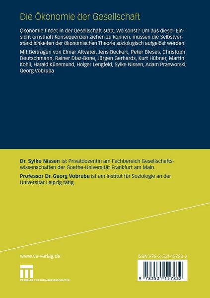 Produktbild: Die &Ouml;konomie der Gesellschaft