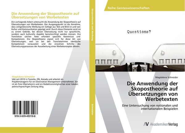 Produktbild: Die Anwendung der Skopostheorie auf &Uuml;bersetzungen von Werbetexten