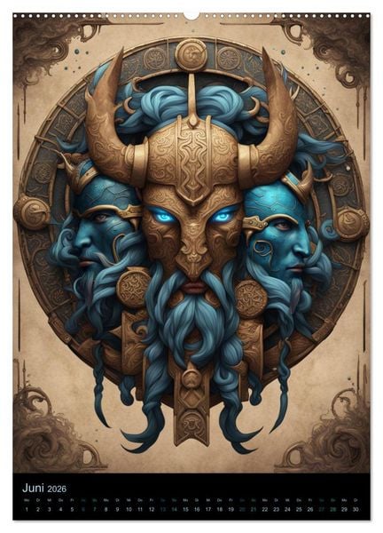 Produktbild: Sternzeichen Nordische Mythology (Wandkalender 2026 DIN A2 hoch), CALVENDO Monatskalender