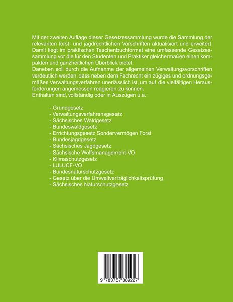 Produktbild: Forst- und Jagdrecht im Freistaat Sachsen