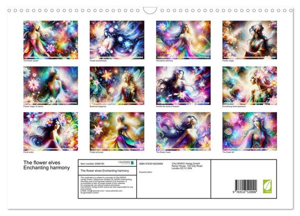 Produktbild: The flower elves Enchanting harmony (Wall Calendar 2026 DIN A3 landscape), CALVENDO 12 Month Wall Calendar