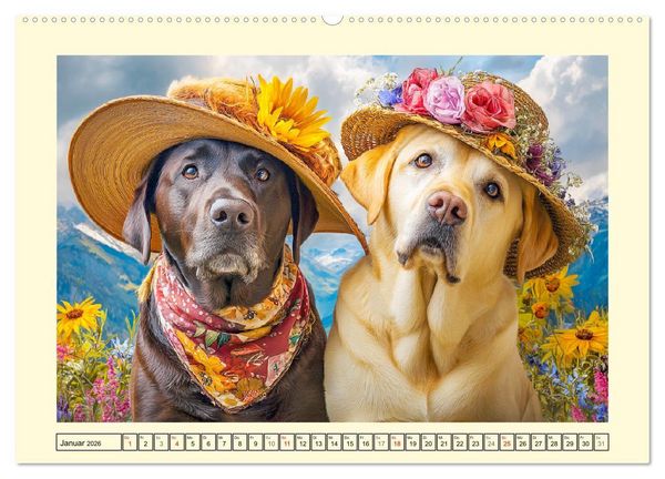 Produktbild: Labrador Retriever. Labrador-Magie f&uuml;r Herz und Seele (Wandkalender 2026 DIN A2 quer), CALVENDO Monatskalender