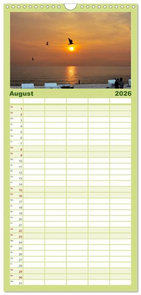 Produktbild: Familienplaner 2026 - Magisches Sylt mit 5 Spalten (Wandkalender, 21 x 45 cm) CALVENDO