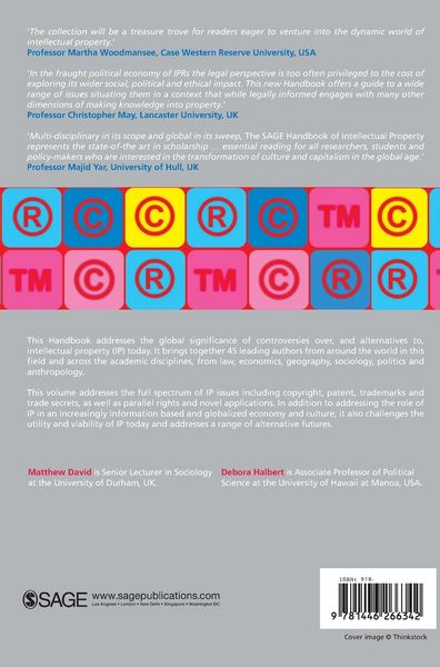 Produktbild: The SAGE Handbook of Intellectual Property