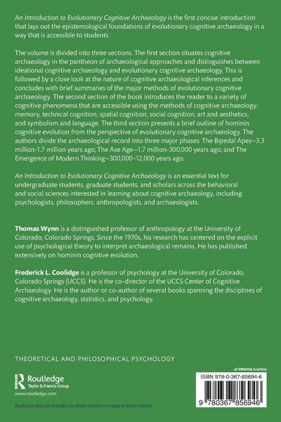 Produktbild: An Introduction to Evolutionary Cognitive Archaeology