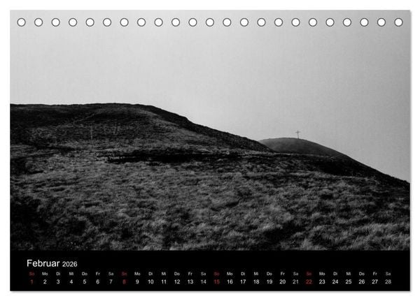 Produktbild: BERGE IN SCHWARZ WEISS (Tischkalender 2026 DIN A5 quer), CALVENDO Monatskalender
