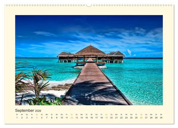 Produktbild: Malediven - mein Traum (hochwertiger Premium Wandkalender 2026 DIN A2 quer), Kunstdruck in Hochglanz