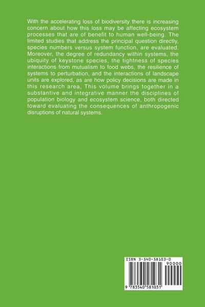 Produktbild: Biodiversity and Ecosystem Function