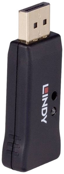 Produktbild: LINDY 32118 DisplayPort EDID Emulator [1x DisplayPort Stecker - 1x DisplayPort Buchse] Schwarz 4K UHD