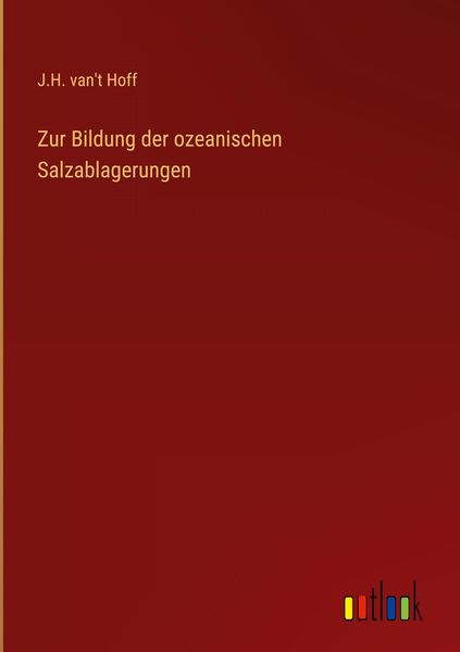 Produktbild: Zur Bildung der ozeanischen Salzablagerungen