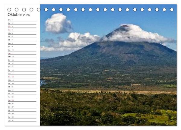 Produktbild: Nicaragua - Vulkane und Kolonialarchitektur (Tischkalender 2026 DIN A5 quer), CALVENDO Monatskalender