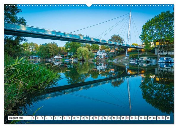 Produktbild: Halle-Saale - Meine Stadt im Spiegel (hochwertiger Premium Wandkalender 2026 DIN A2 quer), Kunstdruck in Hochglanz