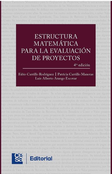 Produktbild: Estructura matem&aacute;tica para la evaluaci&oacute;n de proyectos 4a edici&oacute;n