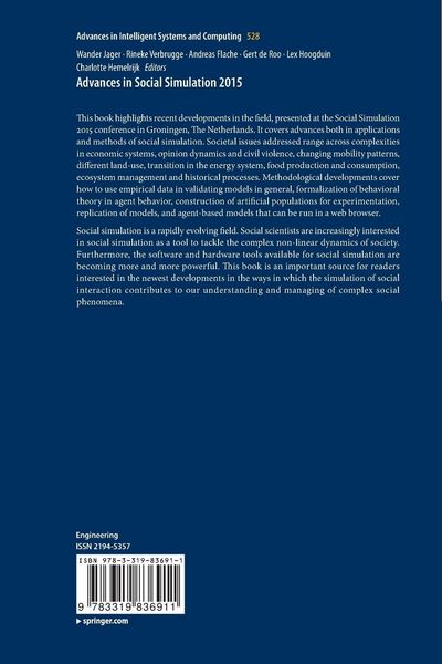 Produktbild: Advances in Social Simulation 2015