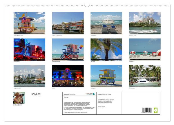 Produktbild: MIAMI (Wandkalender 2026 DIN A2 quer), CALVENDO Monatskalender