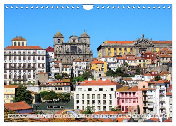 Produktbild: St&auml;dtereise nach Porto (Wandkalender 2026 DIN A4 quer), CALVENDO Monatskalender
