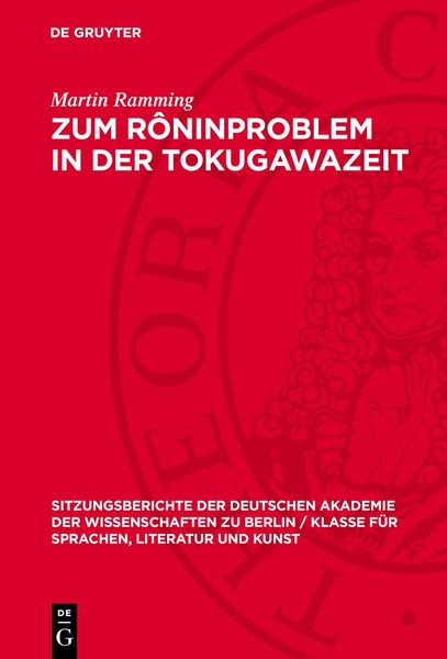 Produktbild: Zum R&ocirc;ninproblem in der Tokugawazeit