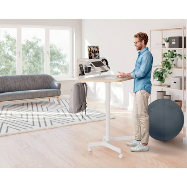 Produktbild: Leitz Monitorhalterung Monitor+Laptoparm Ergo 1 Display(s) 81,3 cm (32") Dunkelgrau H&ouml;henverstellbar, Drehbar, Neigbar, Schwenkbar