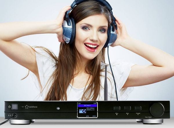 Produktbild: Renkforce RF-DAB-IR1700 Radio-Adapter DAB+, UKW, Internet WLAN, LAN, Bluetooth&reg;, DLNA, Internetradio DLNA-f&auml;hig Schwarz