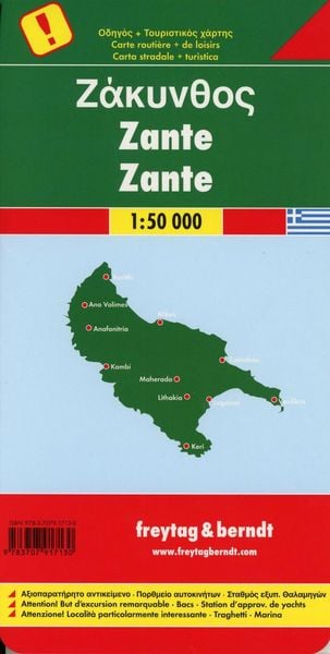 Produktbild: freytag & berndt Stra&szlig;enkarte Zakinthos 1:50.000
