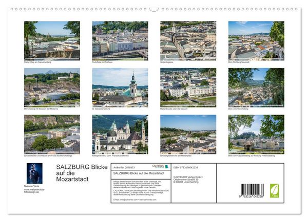 Produktbild: SALZBURG Blicke auf die Mozartstadt (hochwertiger Premium Wandkalender 2026 DIN A2 quer), Kunstdruck in Hochglanz