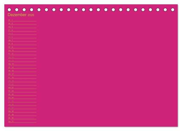Produktbild: Bastel-Geburtstagskalender pink / Geburtstagskalender (Tischkalender 2026 DIN A5 quer), CALVENDO Monatskalender