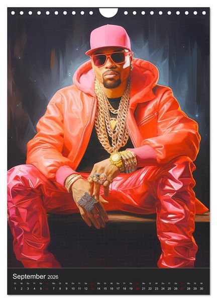 Produktbild: Rap Kings. Paintings im Streetwear-Charme (Wandkalender 2026 DIN A4 hoch), CALVENDO Monatskalender