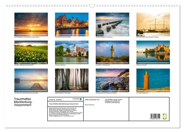 Produktbild: Traumhaftes Mecklenburg-Vorpommern (Wandkalender 2027 DIN A2 quer), CALVENDO Monatskalender