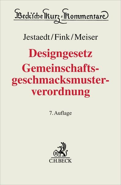 Produktbild: Designgesetz, Gemeinschaftsgeschmacksmusterverordnung. DesignG, GGV